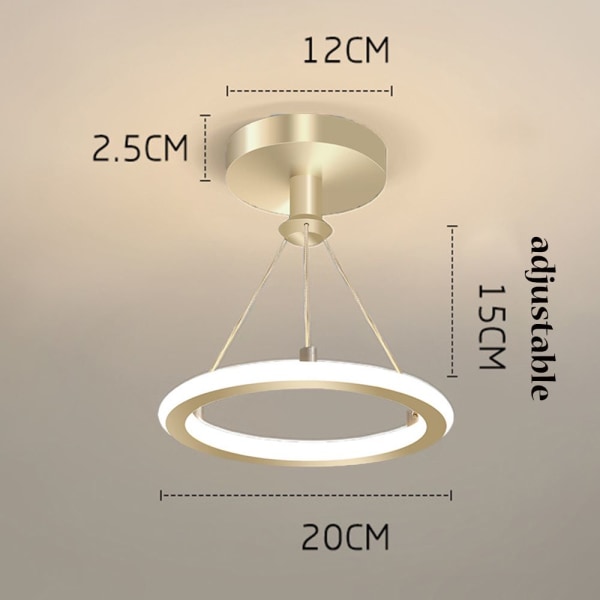 Moderne pendellampe i gullstål LED-taklamper
