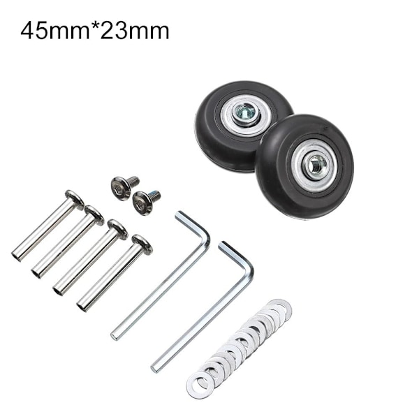 2 kpl Vaihda pyörät Matkalaukun pyörät 45MM*23MM-FA5- 45mm*23mm