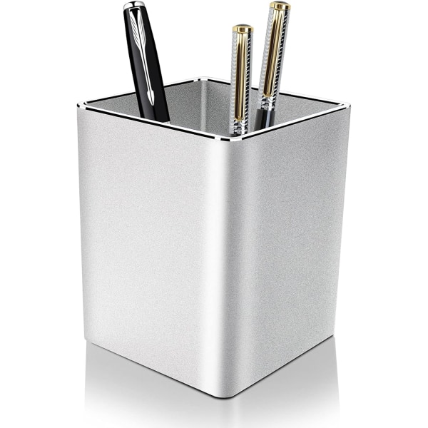 Square Pencil Holder Metal Pencil Holder Aluminum Pen Holder