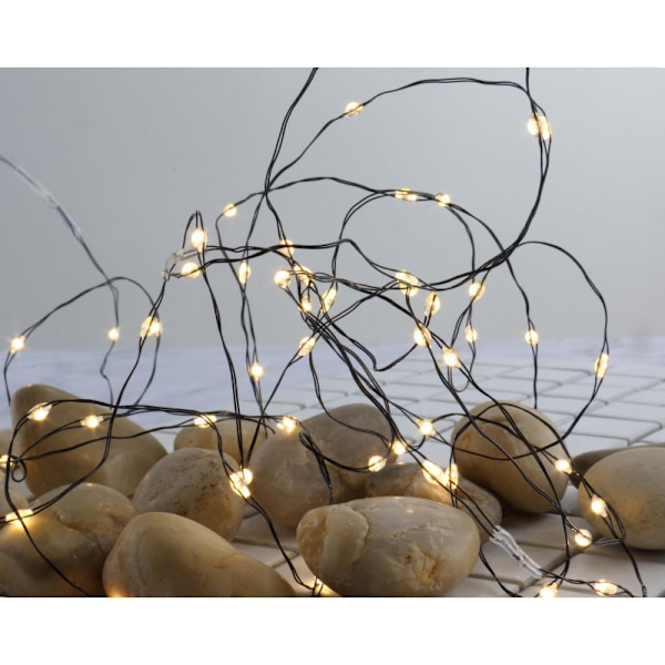 2 st Ljusslingor 60LED 3 meter SVART