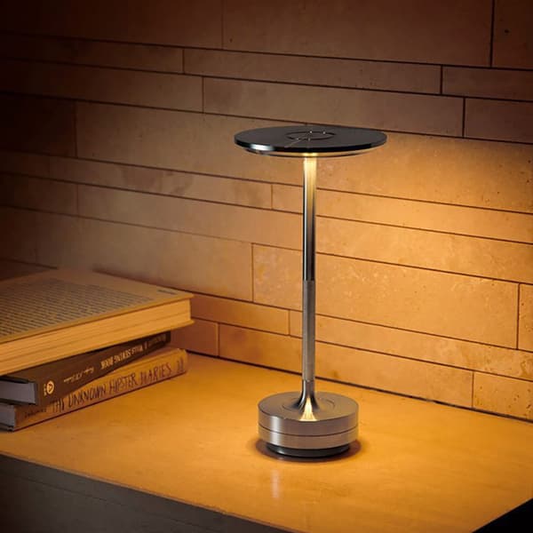 Trådløs skrivebordslampe med dimbar metall USB-lading-FA-