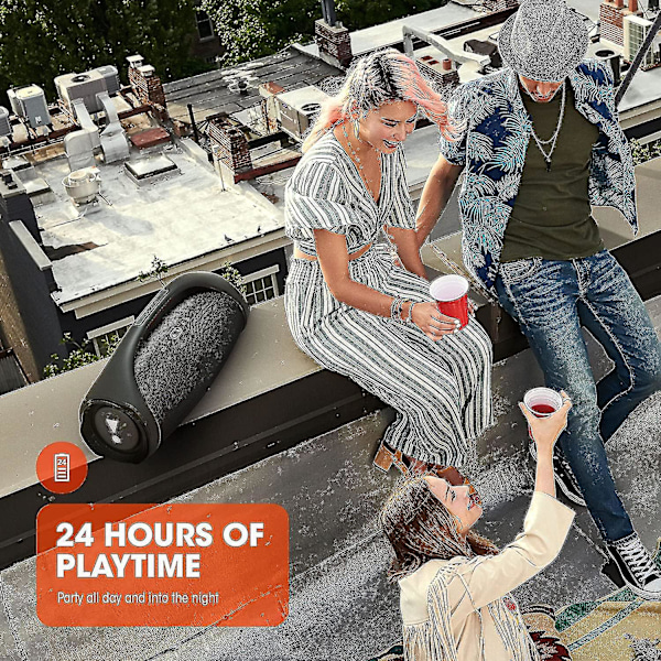 Boombox 2 - Portabel Bluetooth-högtalare, Kraftfullt ljud och fruktansvärd bas, Ipx7 Vattentät, 24 timmars speltid, Mobil ström, Partyboost för högtalare