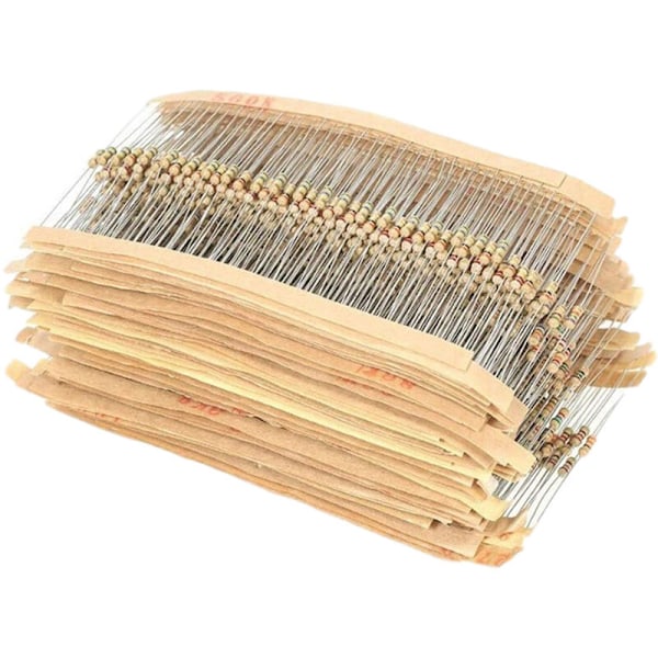 1500 stk. 75 kulstoffilmsmodstande 1/4W 5 % 1R~10M stikbare modstandselementer