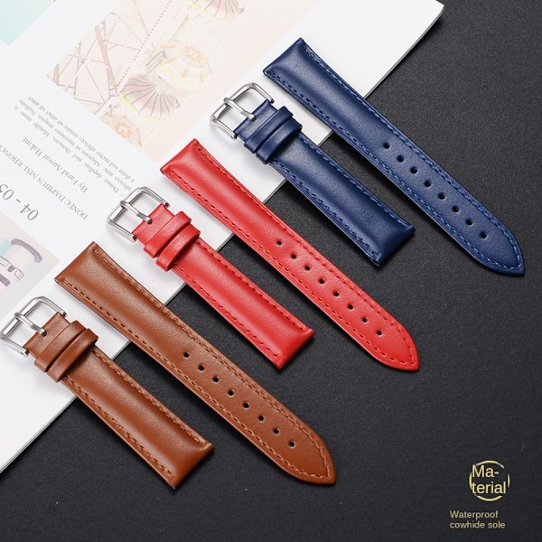 Klockarmband RÖTT 12MM Rött Red 12mm
