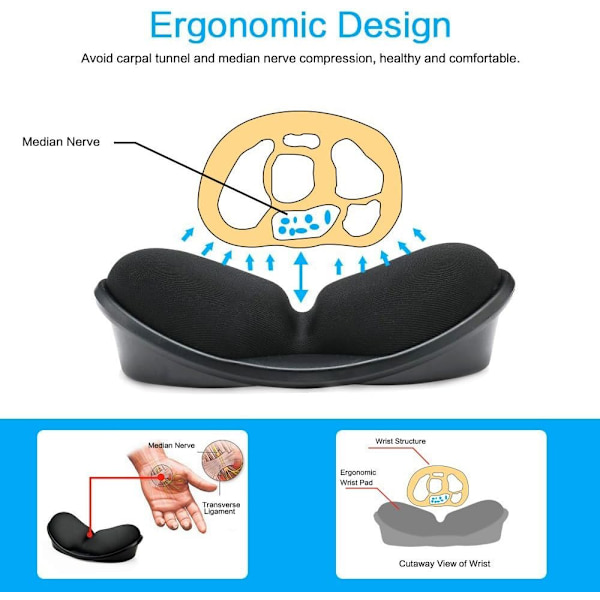 Handledsstöd Ergonomisk musmatta Memory Foam Handledsstöd för Comp