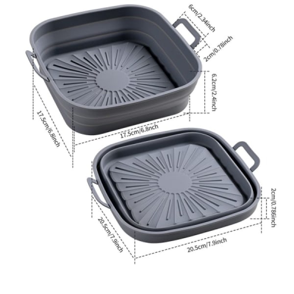 Airfryer Silikonform, Non-stick Airfryer Mattor Universal