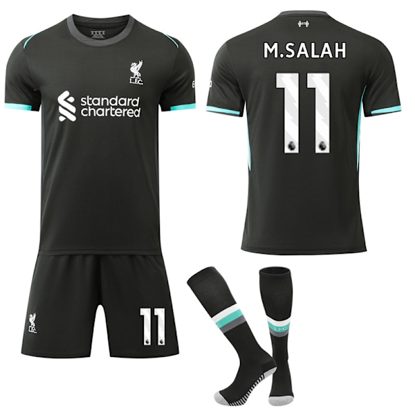 2024-2025 Liverpool borta barn och vuxen fotbollströja kit nr 11 M.SALAH