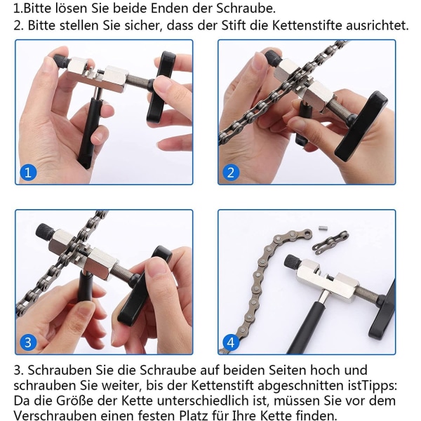 Kædetang, kædeværktøj og kædemåler cykelsæt til kædeværktøj
