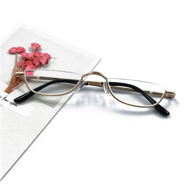 Lesebriller Briller GOLD STYRKE 100 Gull Gold Strength 100