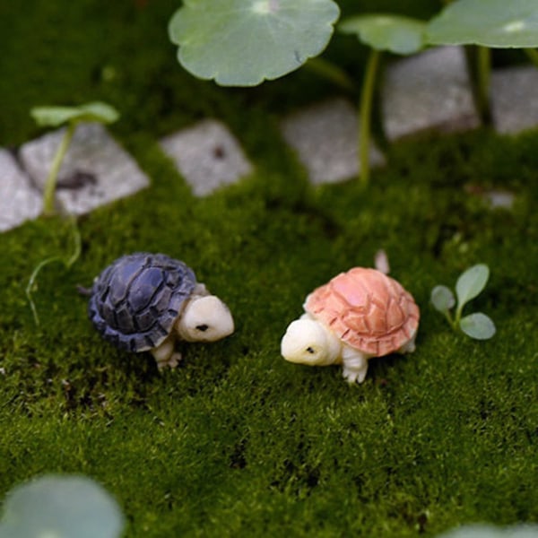 10 st Craft Ornament Söt Simulering Plast Turtle Bonsai Craft Ornament För Trädgård