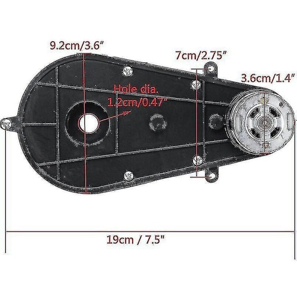 2 st 12v 550-30000rpm Elbil Motor Växellåda Reservdelar