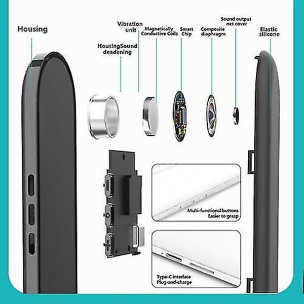 Stereo Sound 2-kanals under-pude højttaler Bluetooth benledning lydboks