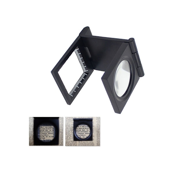 10x 28mm Miniatyr Mikroskop Sink Legering Foldable Lupe Med Skala For Tekstil Optisk Foldable Lupe Verktøy