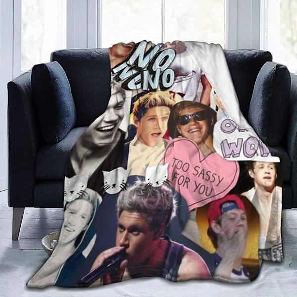 Flannel Fleece Trendy Vendbar Hyggelig Sengetæppe, Irish Singer Niall Horan Tæpper Til Stue, Krølfri Sofa Sengetæppe Air Co 60x50in 150x125cm