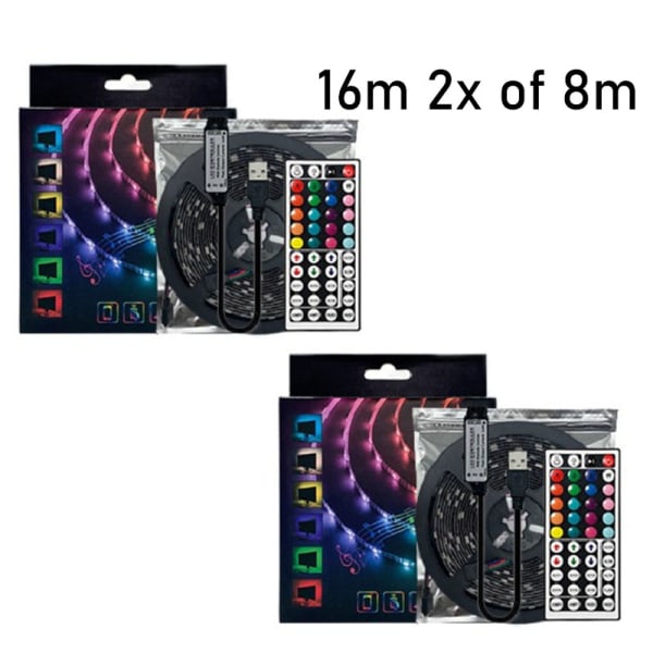 LED-remsor 16 meter 2x 8 meter