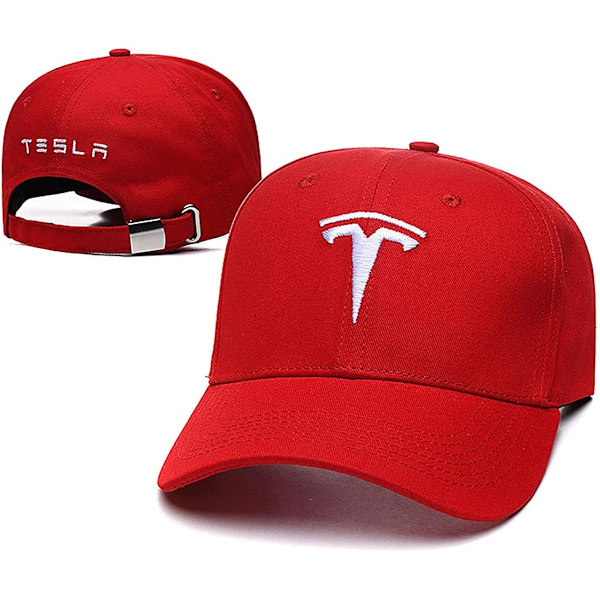 Fit Tesla keps med bil logotyp broderad herr dam justerbar basebollkeps Trucker