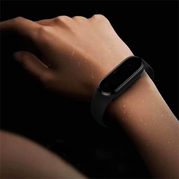 3 st Klockarmband för Mi Band 7 6 5 4 3 Armband Xiaomi Mi Band Rem Silikon Sport Ersättningsarmband Smartwatch Tillbehör svart 3 st