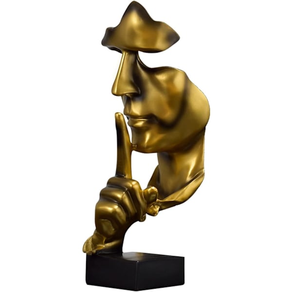 Abstrakte skulpturer, Stillhet er gullskulptur Still mann