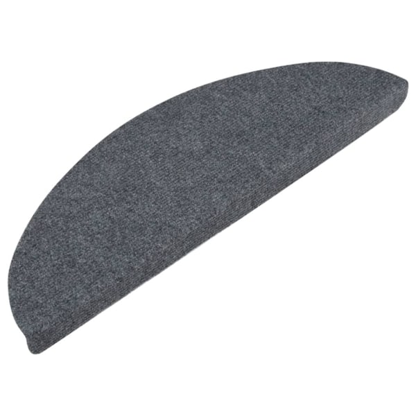 vidaXL Trappstegsmattor självhäftande 15 st 56x17x3 cm grå gray 1650