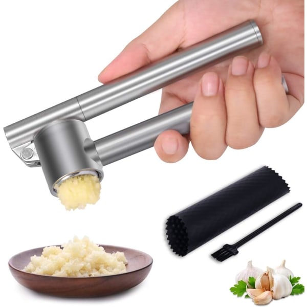 Garlic Chopper - 304 Stainless Steel Garlic Crusher and Peeler S