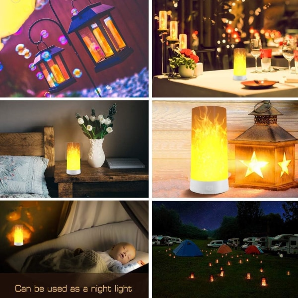LED-flammelampe, LED-flammelys med fjernkontroller