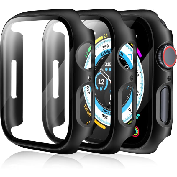 [3-pak] Etui til Apple Watch Series 9 Skærmbeskytter 45mm Ser