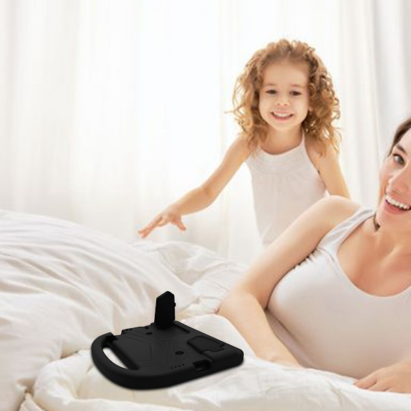Barnfodral med stativ sort iPad Air2 sort black Silikon/Gummi