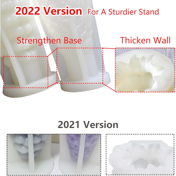 2 stk. forme til lysfremstilling, 3D-juletræ 2022 Xmas Trees