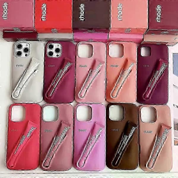 Rhode Lip Gloss Grått Telefondeksel til iPhone 16 15 14 13 12 11 Pro Max-FA-