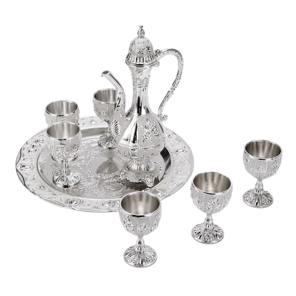 Vinglas Silver Vit Europeisk Stil Heminredning Klassisk Vinglaskanna Set