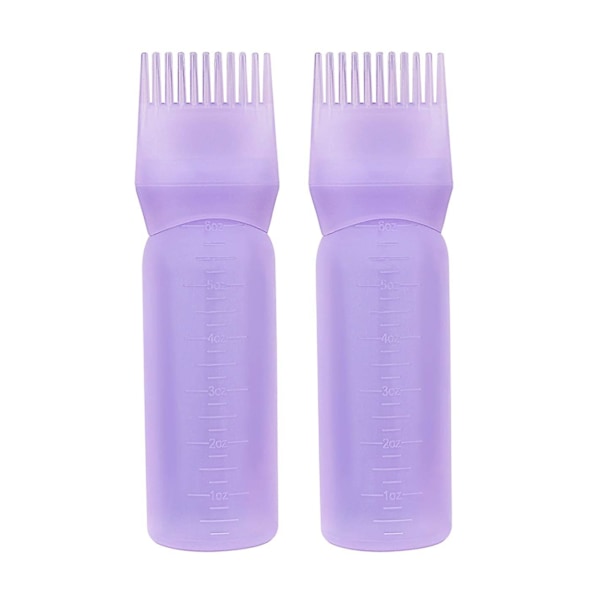 Applikatorflaska, 2-pack 6 ounce applikatorflaska för hårfärgningsflaska applikatorborste med graderad