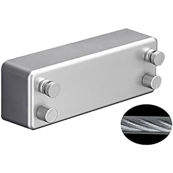 Sølv innfellbar klesnor for utendørs bruk - Heavy Duty, 2 x 4