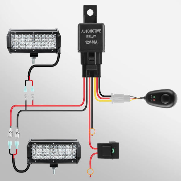 LED-arbejdslys 12V 300W LED-bjælke ledningsføring bil LED-spotlight 12v Wat