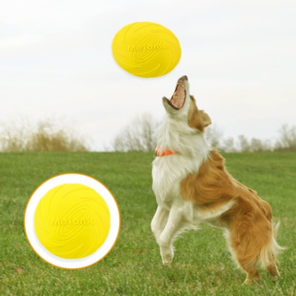 2 st frisbee leksak för hundar, hundfrisbee, hund freesbee, gummi