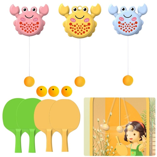 6 stk Henge Pingpong Trener Bordtennis GUL yellow