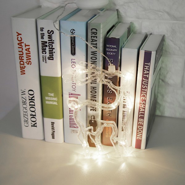 8 LED-valoa Kopparlangalla Varustettu Paristokäyttöinen Peuraketju Riippuva Valo