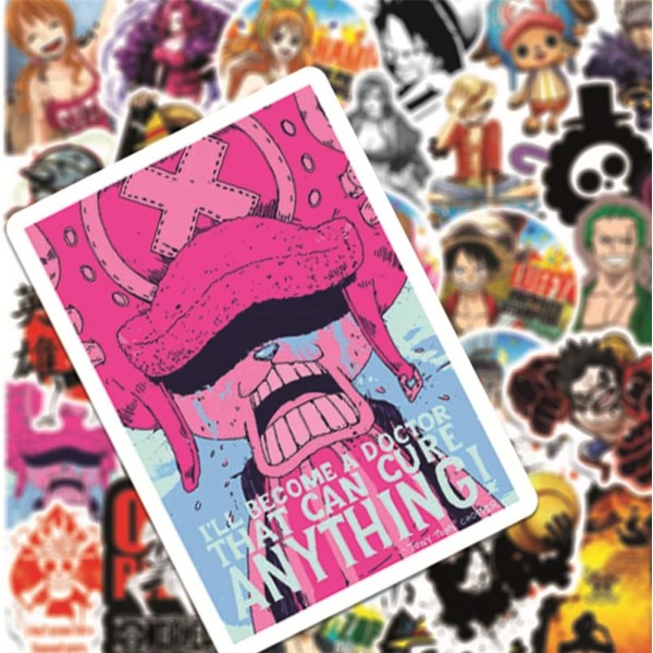 100 One Piece-klistremerker Ett stycke