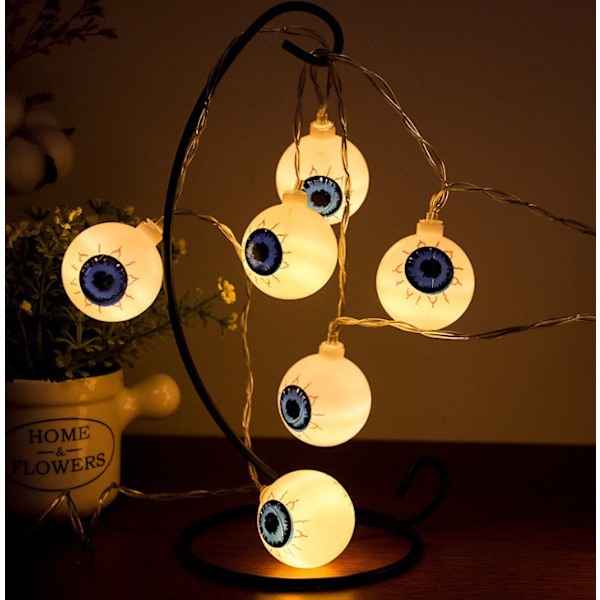 Spøkelseslysstreng, 3M 20 LED dekorativ lysstreng for Thanksgiving, julepynt Demon Eye