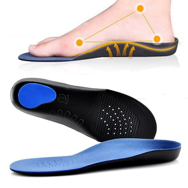 Unisex Flat Feet Arch Support Ortopediske Innersåler EVA Smertelindring XL(47-49)