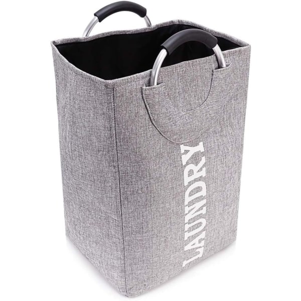 Tvättkorg, tvättkorg med handtag, stor kapacitet, vikbar