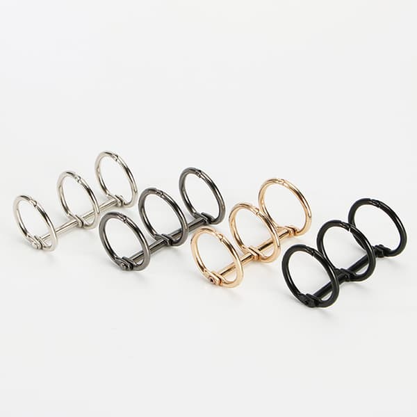 2 stk Metall 3 Ringer Perm Notatbok Hengselringer Album Spiral-FA-