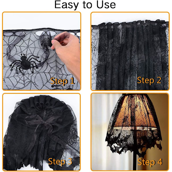 Set med 2 inomhus Halloween lampskärmsdekorationer