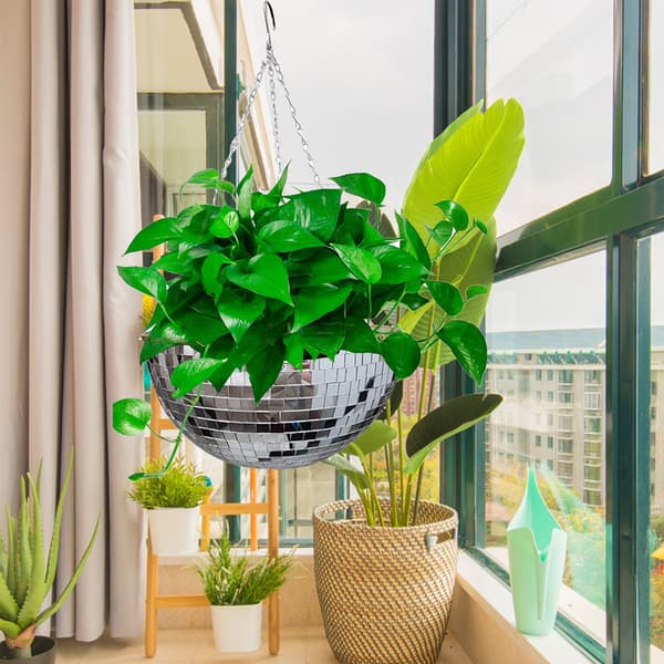 Diskokula Planteringskorg Hängande Planteringskorg 25CM-FA- 10inch