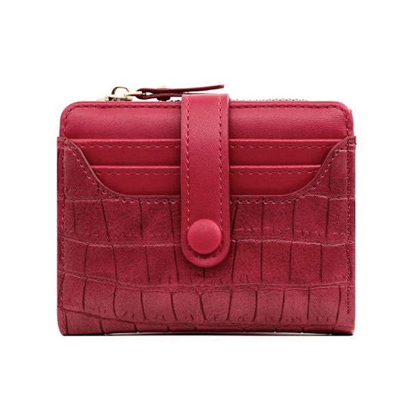 Liten plånbok Bifold-korthållare RÖD Red