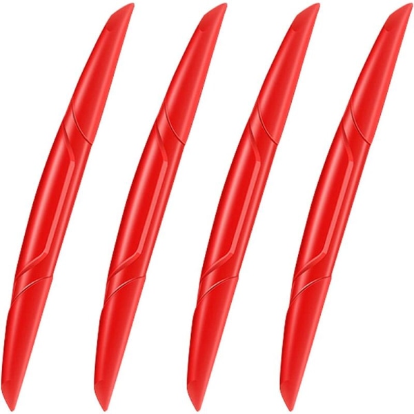 Set med 4 universella PVC-bilskyddslister (röda)
