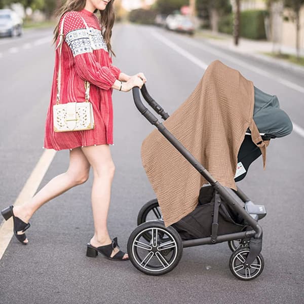 Amningsfilt i Bomull med Halter Neck för Diskret Amning-FA- beige