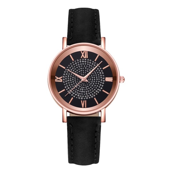 Klocka Quartz Armbandsur SVART Black