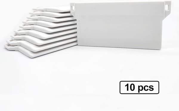 10 st vertikala persiennvikter 127 mm ersättningsreservdelar bottenvikter lameller - vit -FA-