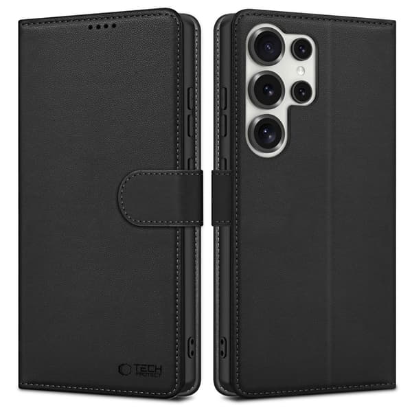 Tech-Protect Galaxy S25 Ultra Kotelo Nahka Musta-FA-