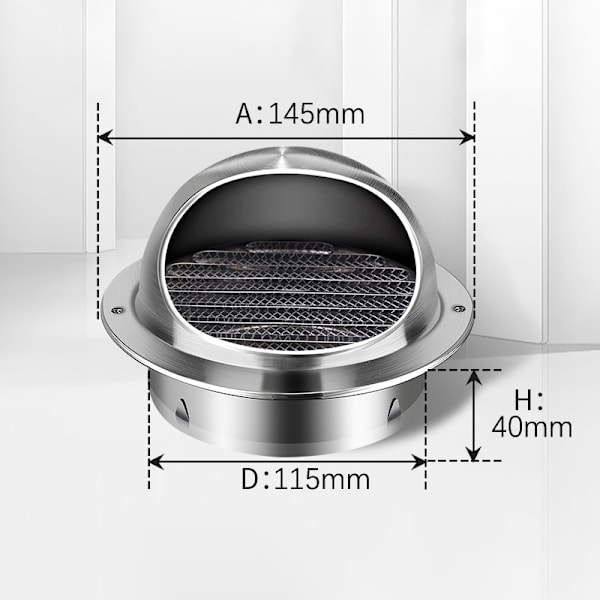 Dæksel til kanalventil 150MM